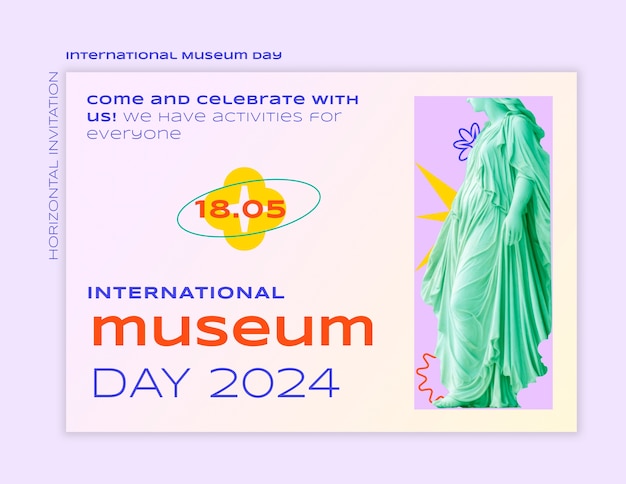 Free PSD international museum day template design