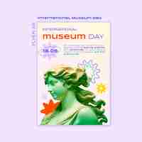 Бесплатный PSD Дизайн шаблона международного дня музеев