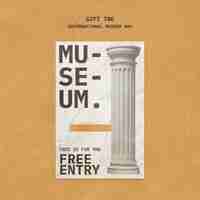 Free PSD international museum day template design