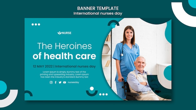 Free PSD international nurses day banner template