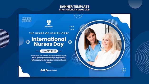 International nurses day banner template