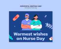 Free PSD international nurses day greeting card template