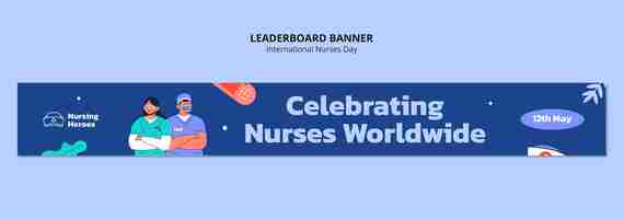 Free PSD international nurses day leaderboard banner