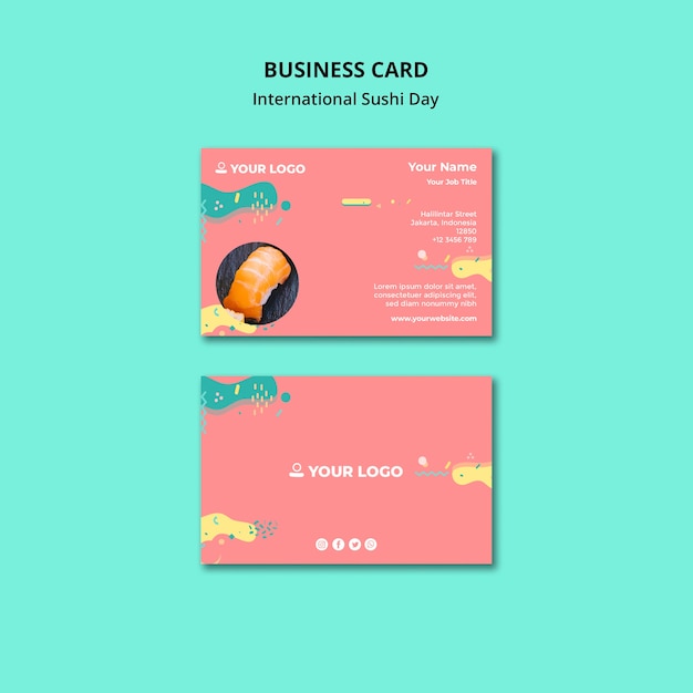 International sushi day business card