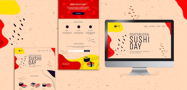 International Sushi Day Landing Page – Free PSD Template for Download