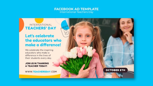 International teachers day facebook template