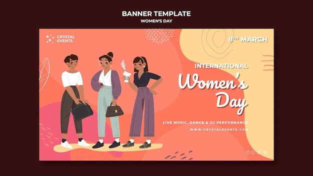 Free PSD international women day banner