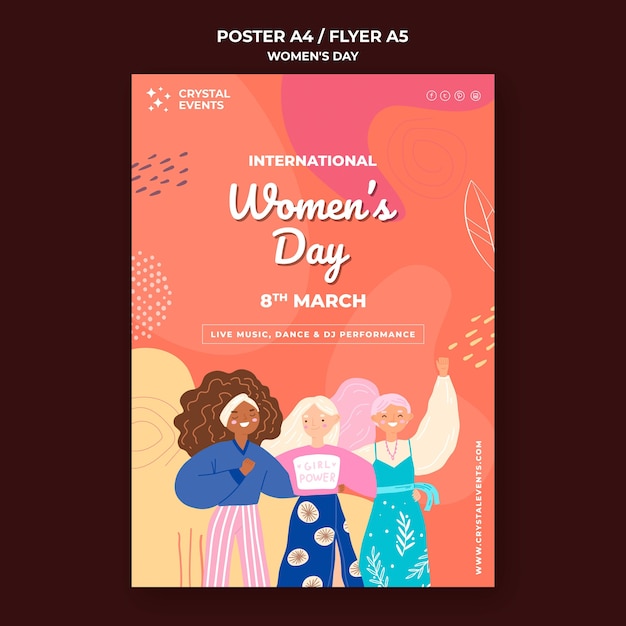 Free PSD international women day flyer