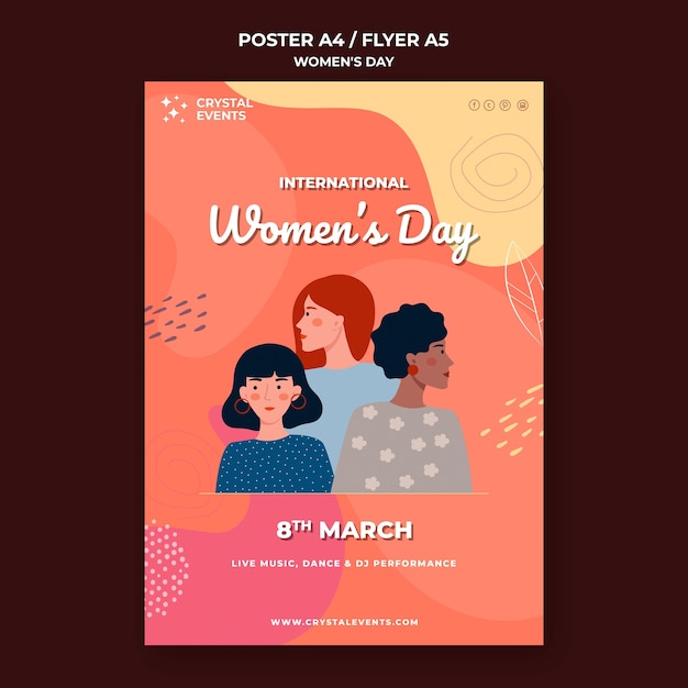 Free PSD international women day poster