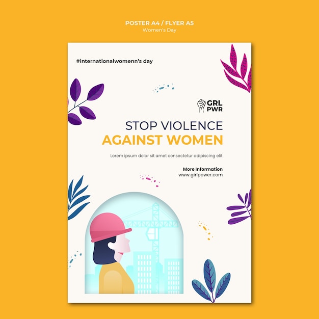 International women's day print template