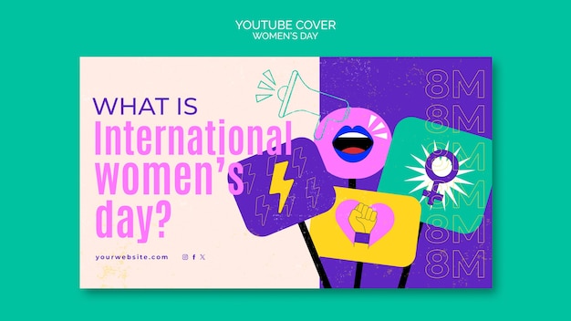 Free PSD international women's day youtube cover