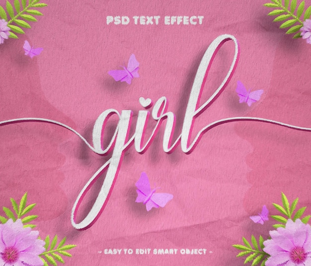 Free PSD international womens day text effect