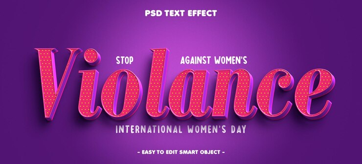 Free PSD international womens day text effect