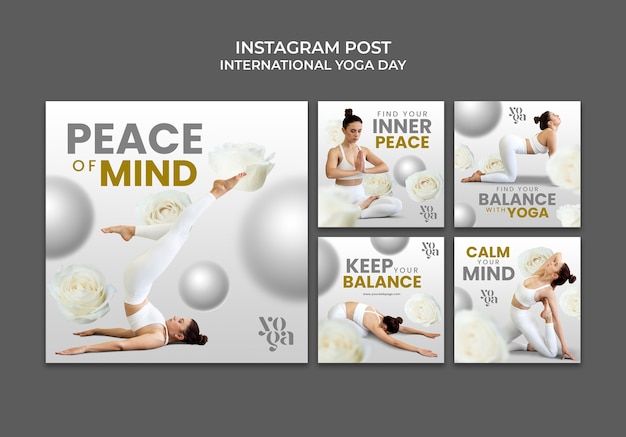 Посты в instagram о праздновании международного дня йоги