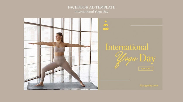 International yoga day facebook template