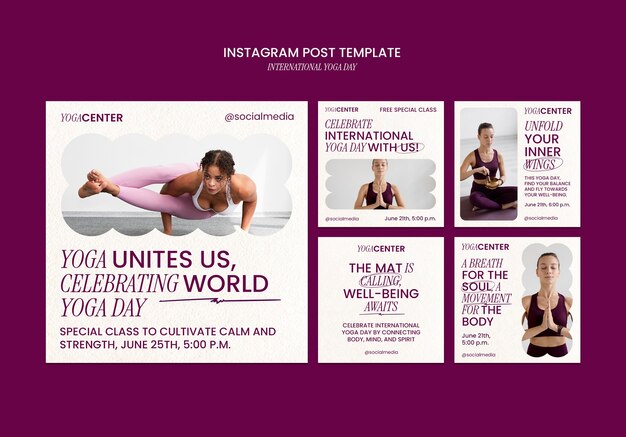 International yoga day instagram post template
