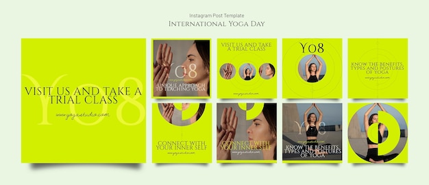 International Yoga Day Instagram Posts: Free PSD Templates