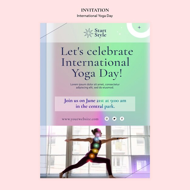 international yoga day invitation template