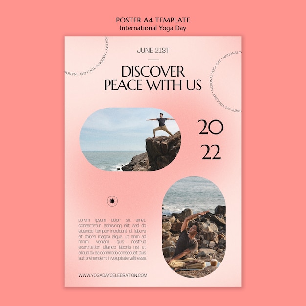 international yoga day poster template