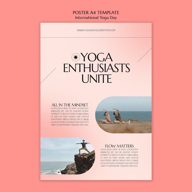 International yoga day poster template