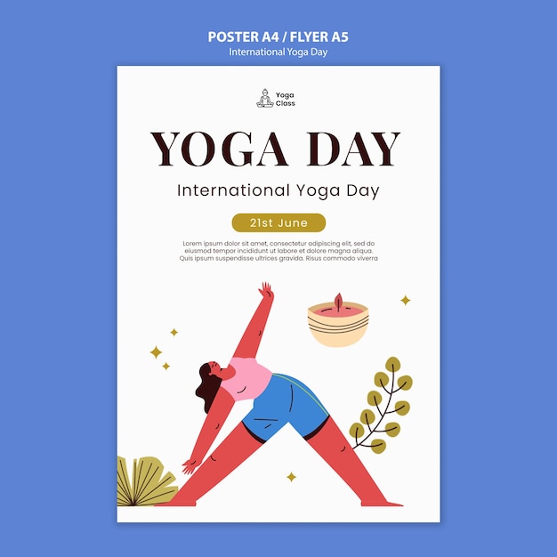 international yoga day template design