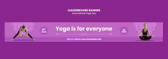 Free PSD : international yoga day template design