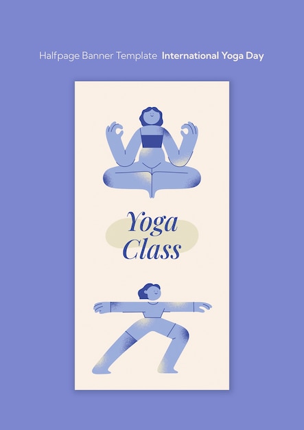 Бесплатный PSD international yoga day template design