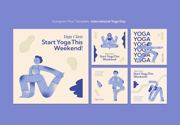 Free PSD international yoga day template design