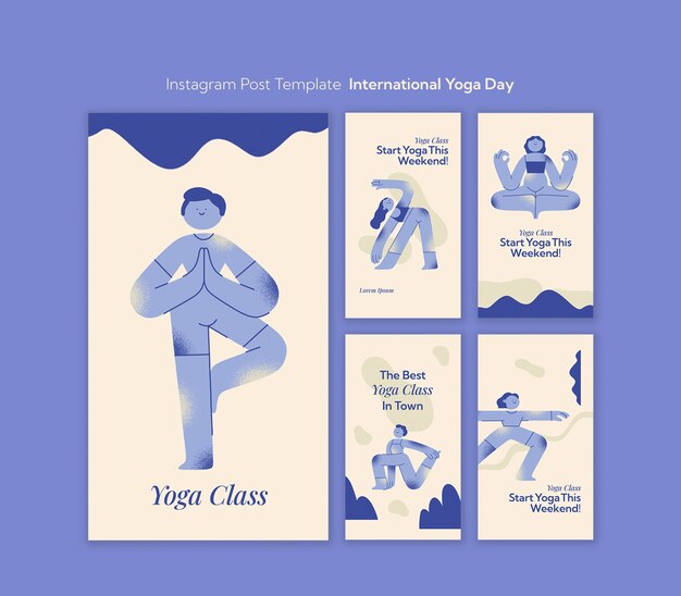 International yoga day template design