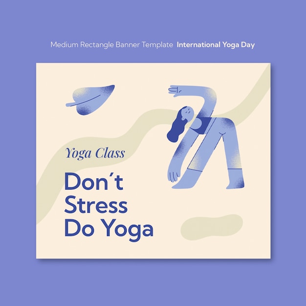 무료 PSD international yoga day template design