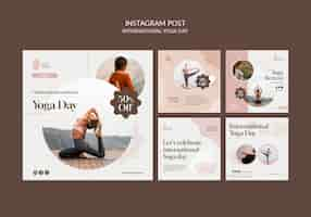 Free PSD international yoga day template design