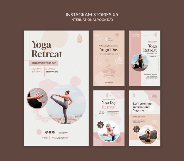 International yoga day template design