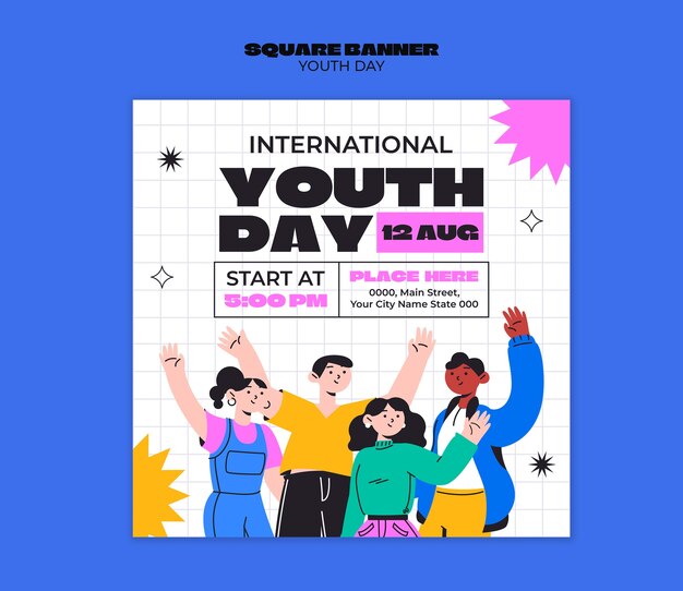international youth day celebration template
