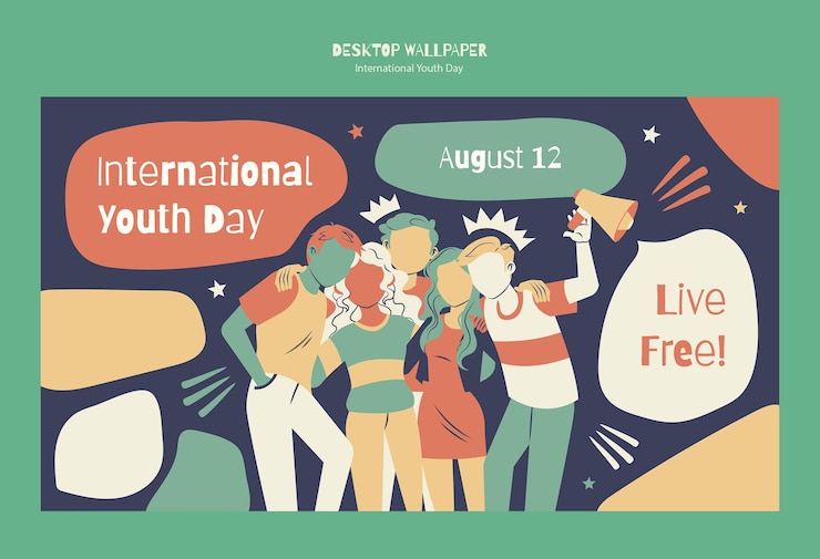 Free PSD international youth day celebration template