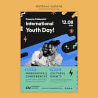 Free PSD international youth day flyer template