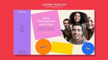 Free PSD international youth day landing page template