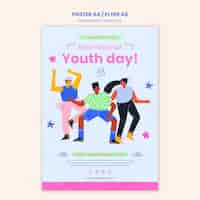 Free PSD international youth day poster template