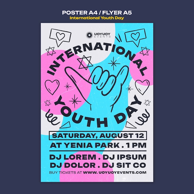 international youth day poster template