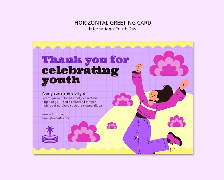 Free PSD international youth day template design