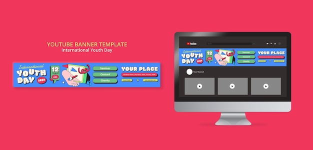 International youth day youtube banner