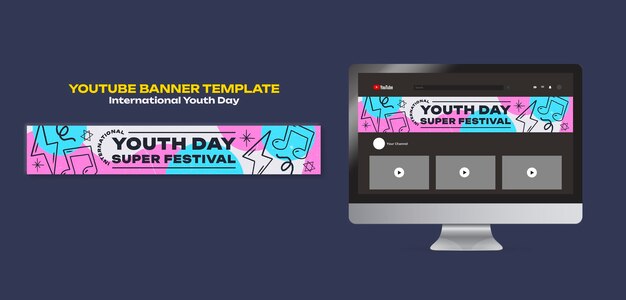 international youth day youtube banner