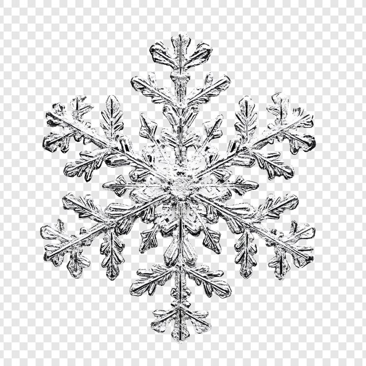 Free PSD intricate snowflake macro photography a winter wonderland closeup