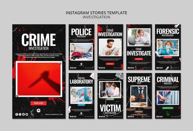 Free PSD investigation instagram stories