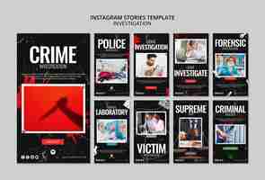 PSD gratuito storie di instagram di indagine