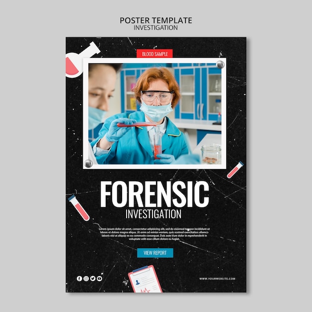 Investigation poster template theme