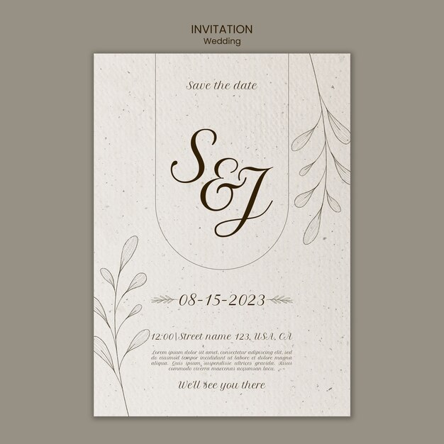 invitation template for wedding celebration