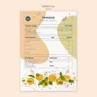 Free PSD invoice design for brunch bistro