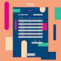 Free PSD invoice template with payment for mechanic