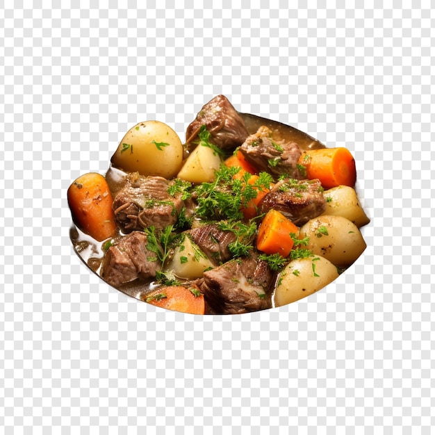 Irish stew isolated on transparent background