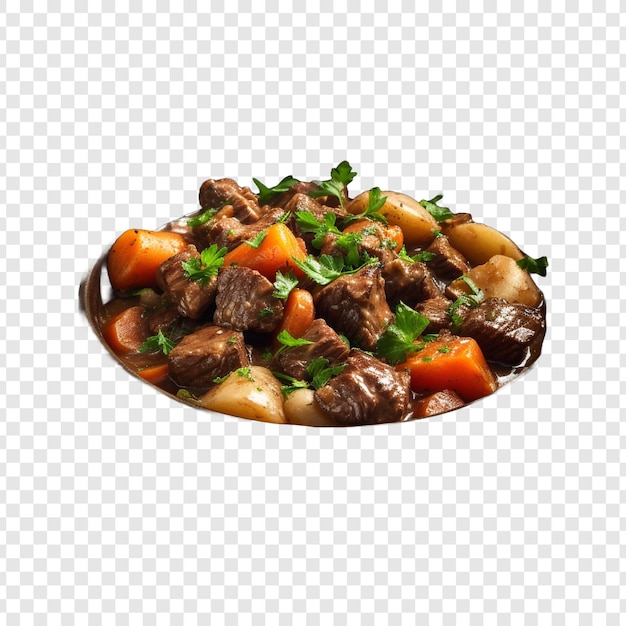 Irish stew isolated on transparent background